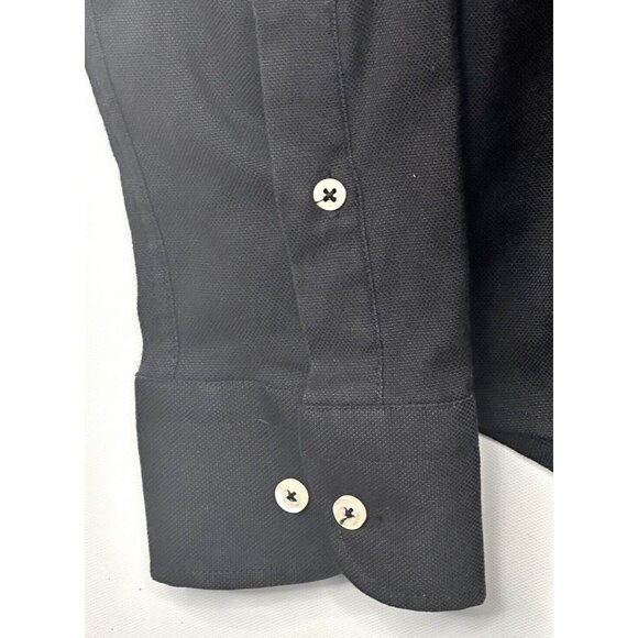 La Martina Buenos Aires Mens Shirt Button Up Slim Fit Long Sleeve Black Small - Picture 6 of 11